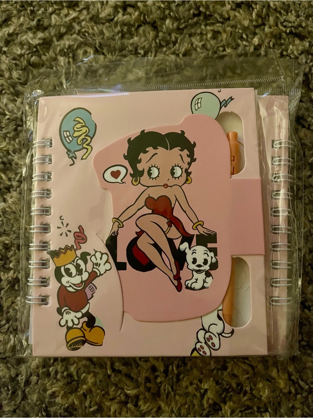 Betty Bop mini spiral journal & pen